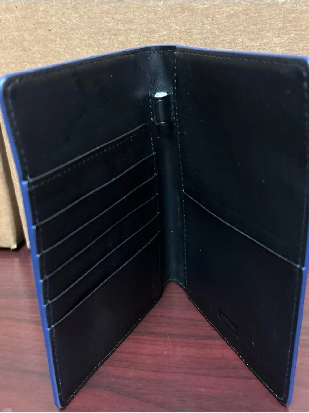Away Brand Travel Wallet Passport Credit Card & Cash Holder Pebbled Leather